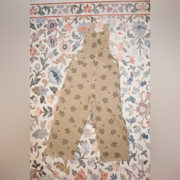 Zara Other - Zara Green Floral Overalls